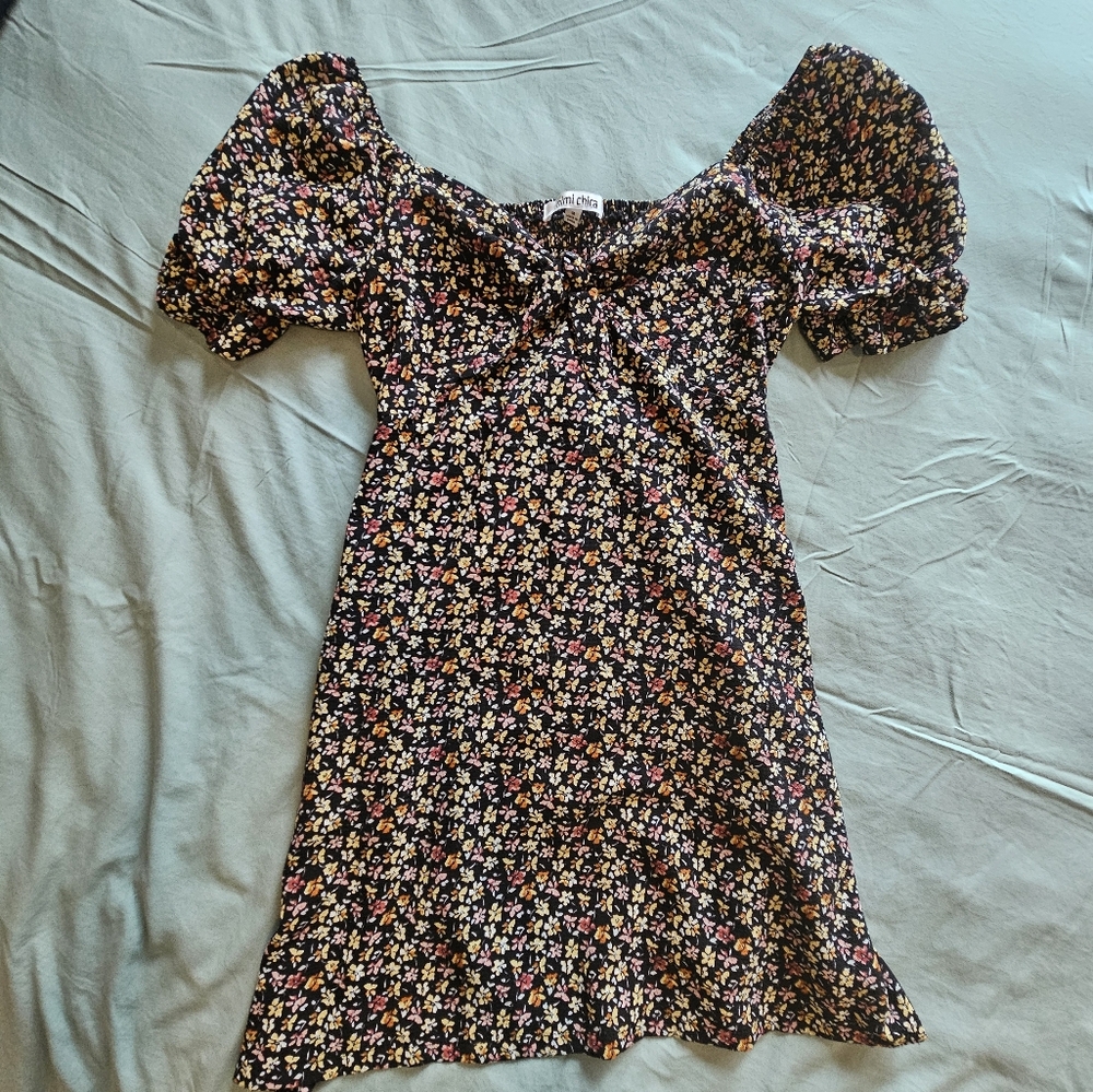 Mini dress with pockets